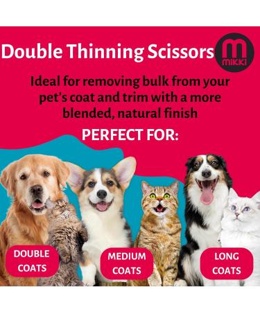 Mikki Double Thinning Grooming Scissors - Pet Shears for Thick Coats - Buy Online on SooperMarket.com