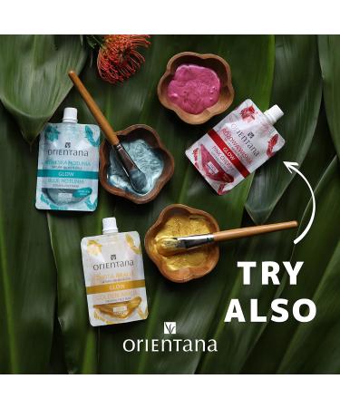 Orientana - Glow Face Mask Golden Aralia & Turmeric | Natural & Vegan | Hydrating Moisturising Glowing Soothing Brightening Normal Skin | Anti Ageing Wrinkle & Redness Reducer - 30ml - Buy Online on SooperMarket.com
