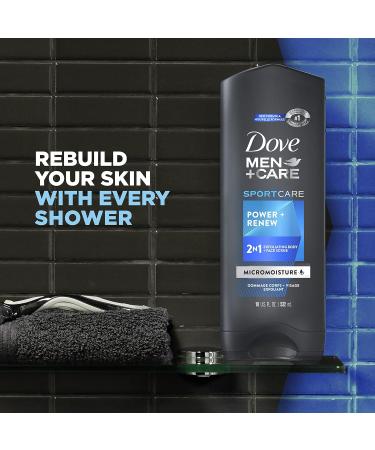 Dove Men+Care Sport Body & Face Wash - 18 FL Oz (Pack of 4) | Cleanses, Restores Skin, Washes Away Bacteria - Buy Online on SooperMarket.com