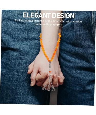 EXCEART 1 String 33 beads bracelet chinese bracelet buddhist prayer beads bracelet for women China Miss gem As Shown 1X1.5X31.5CM - Buy Online on SooperMarket.com
