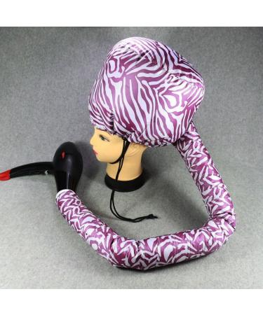Ruilogod Purple White Polyester Portable Hair Drying Styling Soft Bonnet Hood Blow Dryer Connect Cap - Buy Online on SooperMarket.com