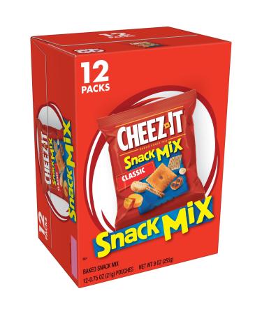 Cheez-It Snack Mix Lunch Snacks Office and Kids Snacks Classic 36oz Case (4 Boxes) SNACK MIX 12CT 12 Count (Pack of 4)
