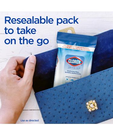 Clorox On-The-Go Disinfecting Wipes Fresh Meadow 15 Count Multi-Pack of 12 Sachets - Buy Online on SooperMarket.com