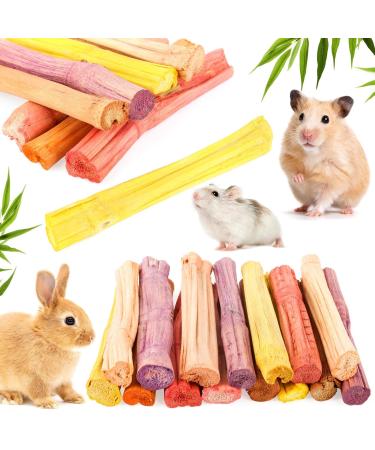 Abiz rabbits snack toys 15 PCs naturally sweet bamboo rabbits cake stuff guinea pigs chinchillas hamster rabbit feeding and toys made of natural wood m7