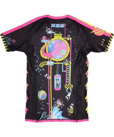 Sanabul Ronin Short Sleeve Compression Rash Guard - Combat Factory Black/Pink, Medium - Buy Online on SooperMarket.com