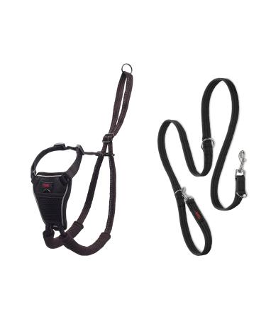 Halti No Pull Harness and Training Lead Combination Pack Stop Dog Pulling on Walks Includes Large No Pull Harness and Double Ended Lead Black (14329W) Black Large Harness