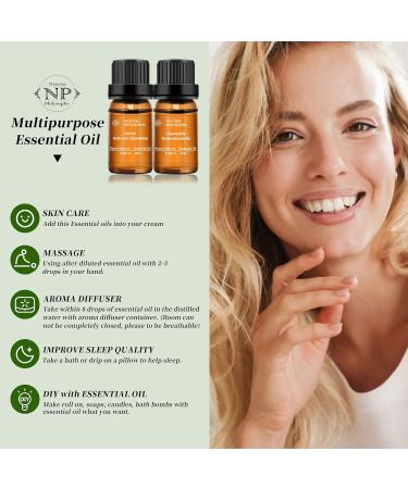 Chamomile + Vetiver Essential Oils Set 100% Pure Aromatherapy Diffuser Blends Oils for Skin Care Hair Bath Massage - Buy Online on SooperMarket.com