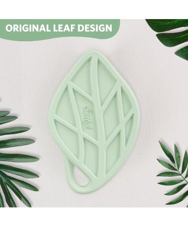 Sndyi Silicone Body Brush - Gentle Exfoliating Leaf-Shaped Shower Scrubber for Sensitive Skin | Foam-Forming Bristles in Firing Green Mint - Buy Online on SooperMarket.com
