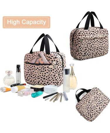 Leopard Makeup Bag for Women - Small Cosmetic Organizer Travel Toiletry Pouch - Buy Online on SooperMarket.com