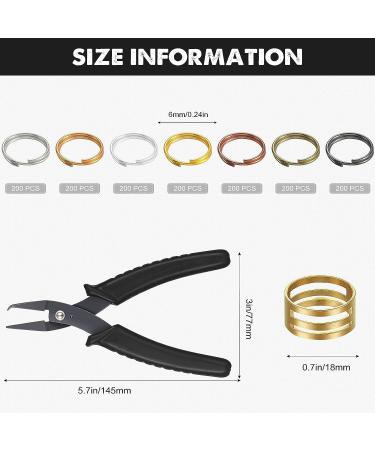 Hotop 1402 Pieces Split Jump Rings Set - MultiColor Jewelry Split Rings with Opener and Plier for DIY Craft Making - Buy Online on SooperMarket.com