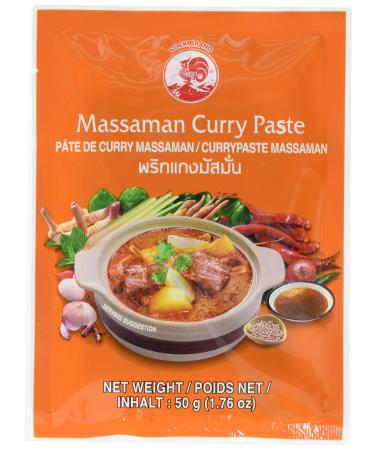 Cock curry paste Matsaman mild sharpness authentic Thai cooking natural ingredients vegan halal and gluten -free (6 x 50 g pack)