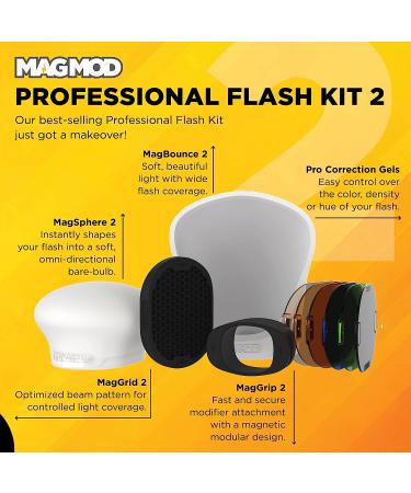 MagMod Professional Flash Kit 2 | Magnetic Light Diffuser Set for Photography | Improved Modifiers for Superior Light Control - Buy Online on SooperMarket.com