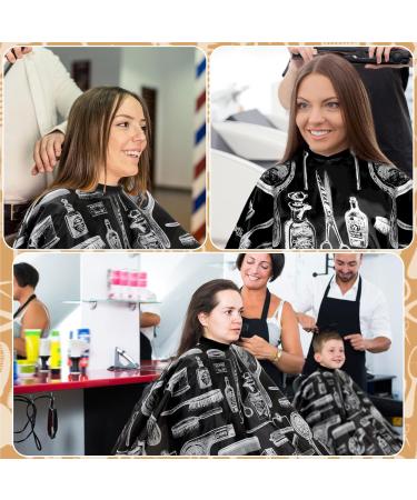 FEBSNOW Hair Cutting Cape Kit - Professional Waterproof Barber Cape with Neck Duster Brush | Adjustable Floral Hairdressing Supplies for Adults - Buy Online on SooperMarket.com