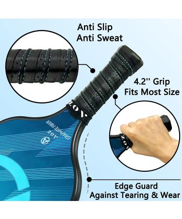 AOZINTL Graphite Pickleball Paddles Set of 4 with Honeycomb Core, Premium Comfort Grip, 6 Balls, Portable Bag - Men and Women's Pickleball Equipment - Buy Online on SooperMarket.com