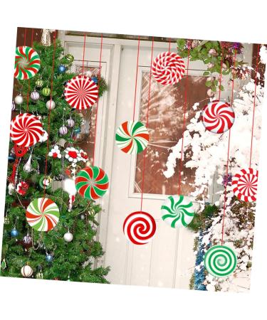 PRETYZOOM 24 Sheets Christmas Candy Decorations Ribbons Xmas Candies Xmas Ornaments Window Decorative Stickers - Buy Online on SooperMarket.com