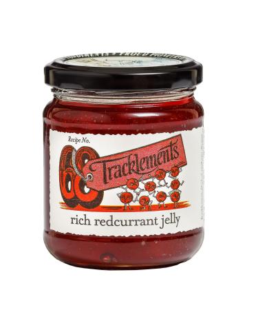 Tracklements Rich Redcurrent Jelly The Ideal Condiment for Soft Cheese Lamb Gammon and Gamey Meats Vegetarian and Vegan Friendly Gluten Free 250g Jar Redcurrant Jelly