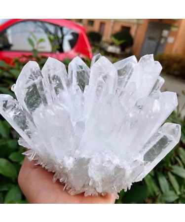 Crystal Healing Meditation Decoration Natural Clear Quartz Crystal Cluster Minerals for Meditation Positive Healing Chakra Reiki Stone Home Furnishing Decoration Home Decoration (Size : 400-500g) - Buy Online on SooperMarket.com