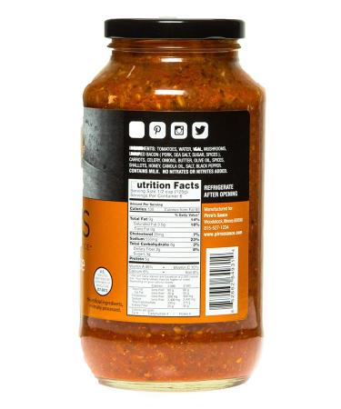 Pirro's All Natural Gluten-Free Bolognese Meat Sauce | No Processed Sugars | 24oz Jar - Buy Online on SooperMarket.com