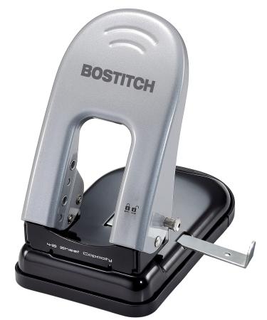 Bostitch Indulge 40 Reduced Effort 2-Hole Punch  40 Sheets  Silver (2340)