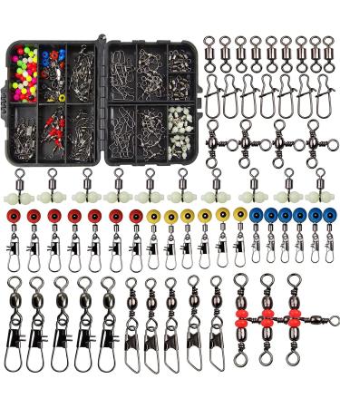 160 STK Fishing Vertebrae Snaps - Ball Bearing Barrel Snaps & 3-Way Triple Swivel Clips for Saltwater & Freshwater Fishing - Buy Online on SooperMarket.com