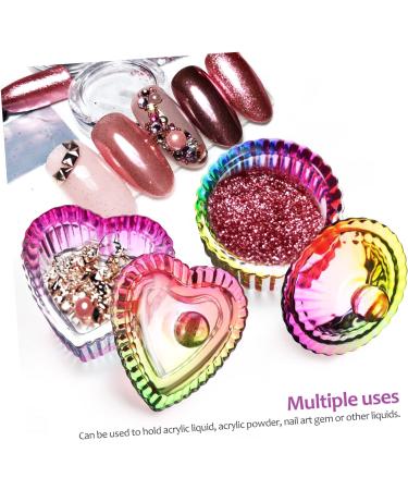 FRCOLOR 10 Pcs colorful crystal cup acrylic nail brush Rainbow Glass Crystal Acrylic dappen dishes monomer glass cups with lid dappen dish for acrylic nails glassware Nail supplies liquid - Buy Online on SooperMarket.com
