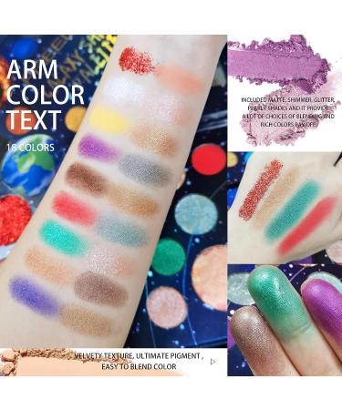 FREEORR 18 Colors Galaxy Eyeshadow Palette - High-Pigmented Shimmer & Matte Shades - Buy Online on SooperMarket.com