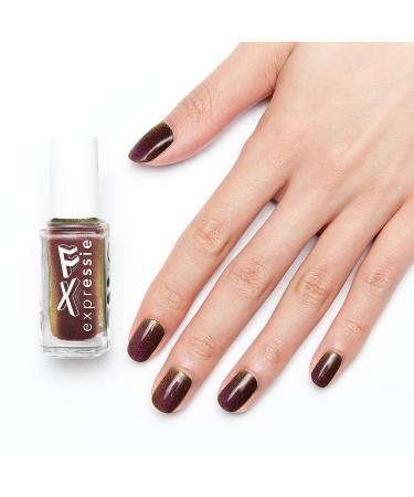 essie expressie Nail Polish Oil Slick FX Top Coat - Teal to Copper Chrome Glitter - 0.33 fl oz - Buy Online on SooperMarket.com