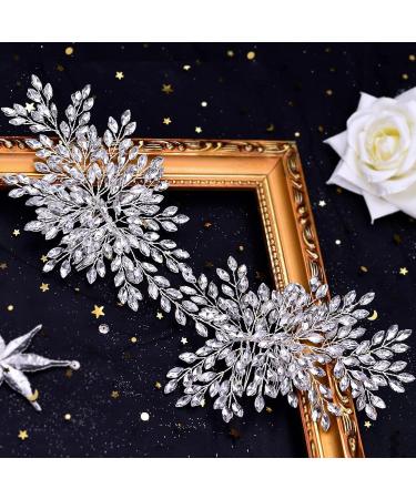 Bridal Wedding Hair Comb - Rhinestone Headpiece for Bride in Silver | Crystal Hair Accessories for Women and Girls - Buy Online on SooperMarket.com