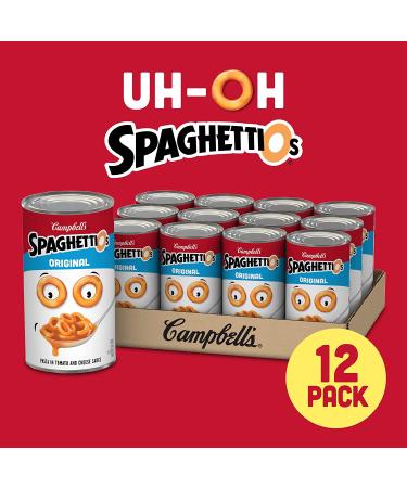 SpaghettiOs Original Canned Pasta 22.4 OZ Can (Pack of 12) - Healthy Snack for Kids and Adults - Buy Online on SooperMarket.com