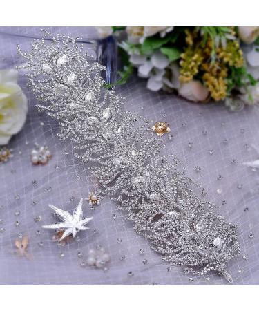 HAIPEI Rhinestone Wedding Headpiece for Bride & Bridesmaids - Silver Hair Accessories - Buy Online on SooperMarket.com