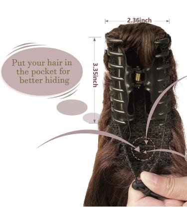 Sofeiyan Long Curly Ponytail Extension - Brown & Dark Auburn Mixed - Synthetic Hairpiece for Women - Buy Online on SooperMarket.com