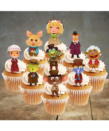 PRECUT Christmas Carol Cupcake Toppers Edible Christmas Cake Decorations Christmas Decorations Christmas Muppets Cake Topper (12) - Buy Online on SooperMarket.com