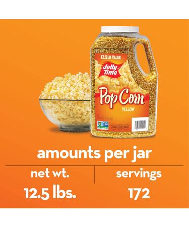 JOLLY TIME Gourmet Yellow Popcorn Kernels - 12.5 lb Jug for Popcorn Machines - 12.5 lb Pack of 1 - Buy Online on SooperMarket.com