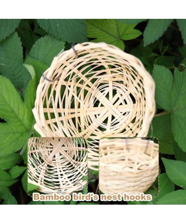 Obelunrp Bird Nest for Wildbird 6pcs 3.9inch Bamboo Woven Nesting Boxes for Wild Birds Hatching Breeding Cave for Parrot Canary or Cockatiel - Buy Online on SooperMarket.com