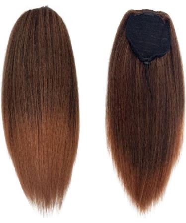 Allyreetress Yaki Drawstring Ponytail Extension for Black Women Kinky Staight Up Down Ponytails Synthetic Hair Extensions 20 Inches Clip in (Black to Brown) 20 inches T30 - Buy Online on SooperMarket.com