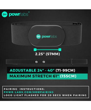 Powr Labs Bluetooth Heart Rate Monitor Chest Strap | ANT+ HRV Monitor Compatible with Strava Garmin Wahoo Polar Peloton iFit Apps - Buy Online on SooperMarket.com