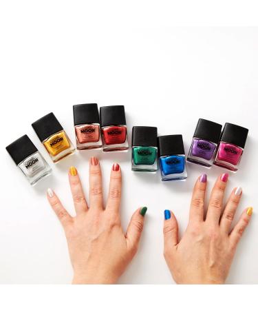 Metallic Nail Polish by Cosmic Moon - Silver - Highly pigmented Nail Varnish - 10ml - Buy Online on SooperMarket.com