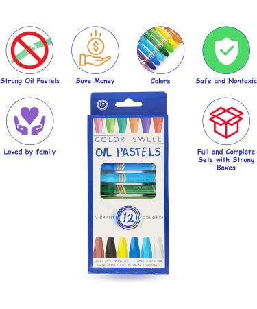 Color Swell 18 Packs of Bulk Oil Pastels with 12 Oil Pastels Per Pack (216 in total) Vibrant Colors Teacher Quality Durable for Groups Classrooms Party Favors - Buy Online on SooperMarket.com