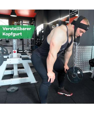 NetroxSports Neck Trainer - Strengthen Neck & Neck Area | Adjustable Harness & 80cm Steel Chain | Ideal for Bodybuilding Boxing Weightlifting & Martial Arts - Buy Online on SooperMarket.com