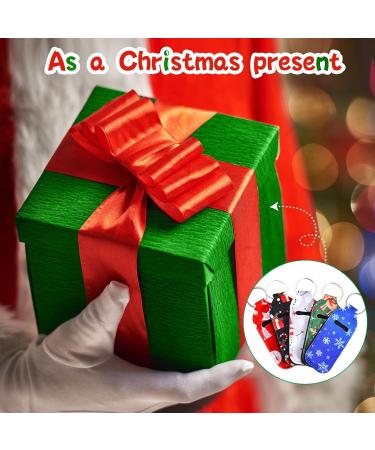 6 Pack Christmas Lipstick Holder Keychains - Neoprene Protective Cases for Lip Balm & Lipstick | Perfect Gift for Girls & Women - Buy Online on SooperMarket.com