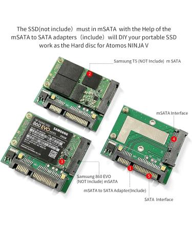 Andycine Magnalium Case for mSATA SSD | Compatible with Atomos Ninja V, V+, Flame, Inferno, Shogun Inferno | Includes mSATA to SATA Adapter - Buy Online on SooperMarket.com