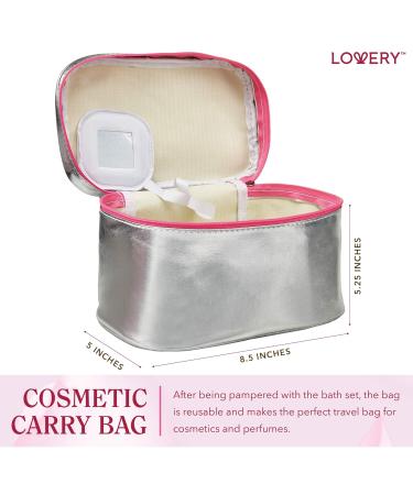 Cherry Blossom Spa Gift Basket Set for Women - Luxury Bath and Body Set with Lotions, Bath Bombs, Mirror, Travel Bag - Perfect Christmas Gift - Buy Online on SooperMarket.com