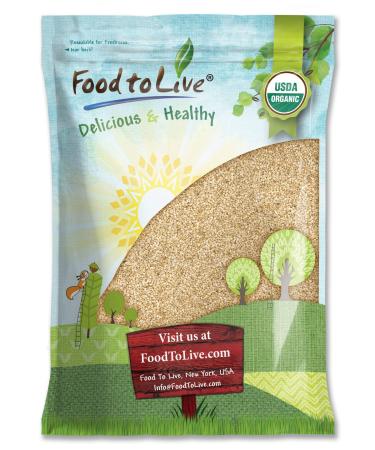 Organic Unhulled Sesame Seeds, 8 Pounds  Non-GMO, Whole Natural Raw White Sesame Seeds, Kosher, Vegan, Bulk, Rich in Dietary Fiber, Protein, and Iron. Crunchy Texture. Great for Baking. Unhulled Sesame Seeds 8 Pound (Pack