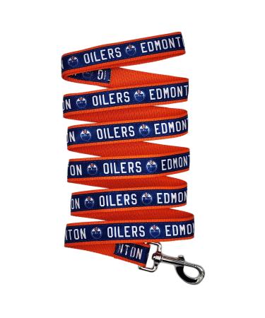 NHL PET LEASH EDMONTON OILERS HUGLELEINE Big Hockey Team Leash for Dogs and Cats A shiny and colorful cat leash and dog leash licensed by the NHL