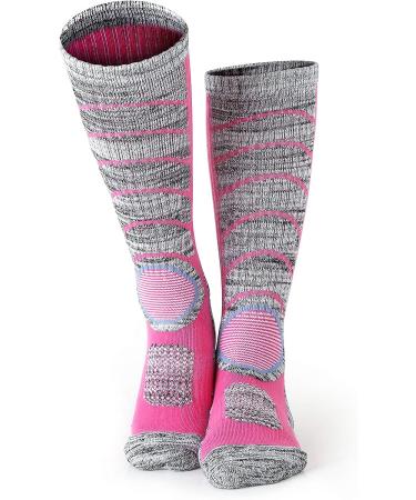 XIKUN Ski Socks | Men Women | Warm High Performance Winter Sport Socks | 4-12 Men, 5-13 Women | 4-Pack Pink - Buy Online on SooperMarket.com