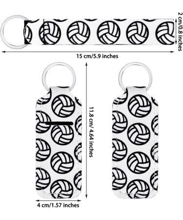 20 Pcs Volleyball Chapstick Holder Keychains Lanyard Set - Sport Theme Lipstick Holder Keychains with Volleyball Pattern - Portable Wristlet Keychain Lanyard for Chapstick (White) - Buy Online on SooperMarket.com