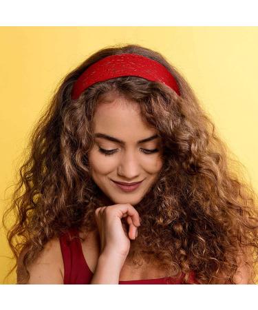 Lace Elastic Headbands Set - 10 Pieces Boho Bandana Hair Accessories for Women and Girls in 10 Colors - Buy Online on SooperMarket.com