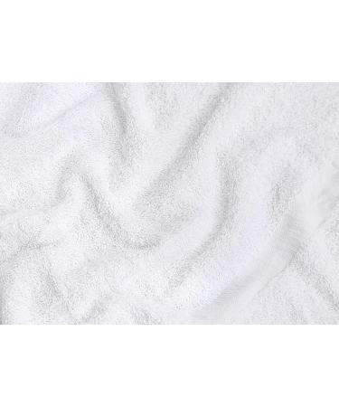 12 White Economy Bath Towels Bulk - 24x48 Inch, Cotton Blend for Softness - Commercial Grade, Easy Care - Buy Online on SooperMarket.com