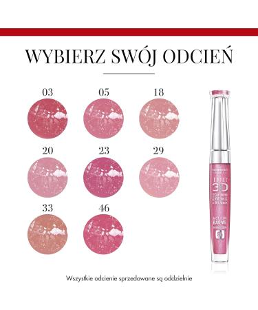 Bourjois Effect 3D Lip Gloss 20 Rose Symphonic - High-shine Formula for Gorgeous Lips - Buy Online on SooperMarket.com