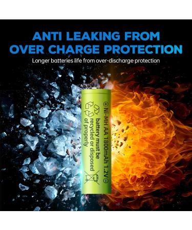 Sea Jump 12PCS 1.2V 1800mAh Ni-MH AA Rechargeable Batteries for Wireless Microphones Electric Toys RC Mice and More - International Shipping Available - Buy Online on SooperMarket.com